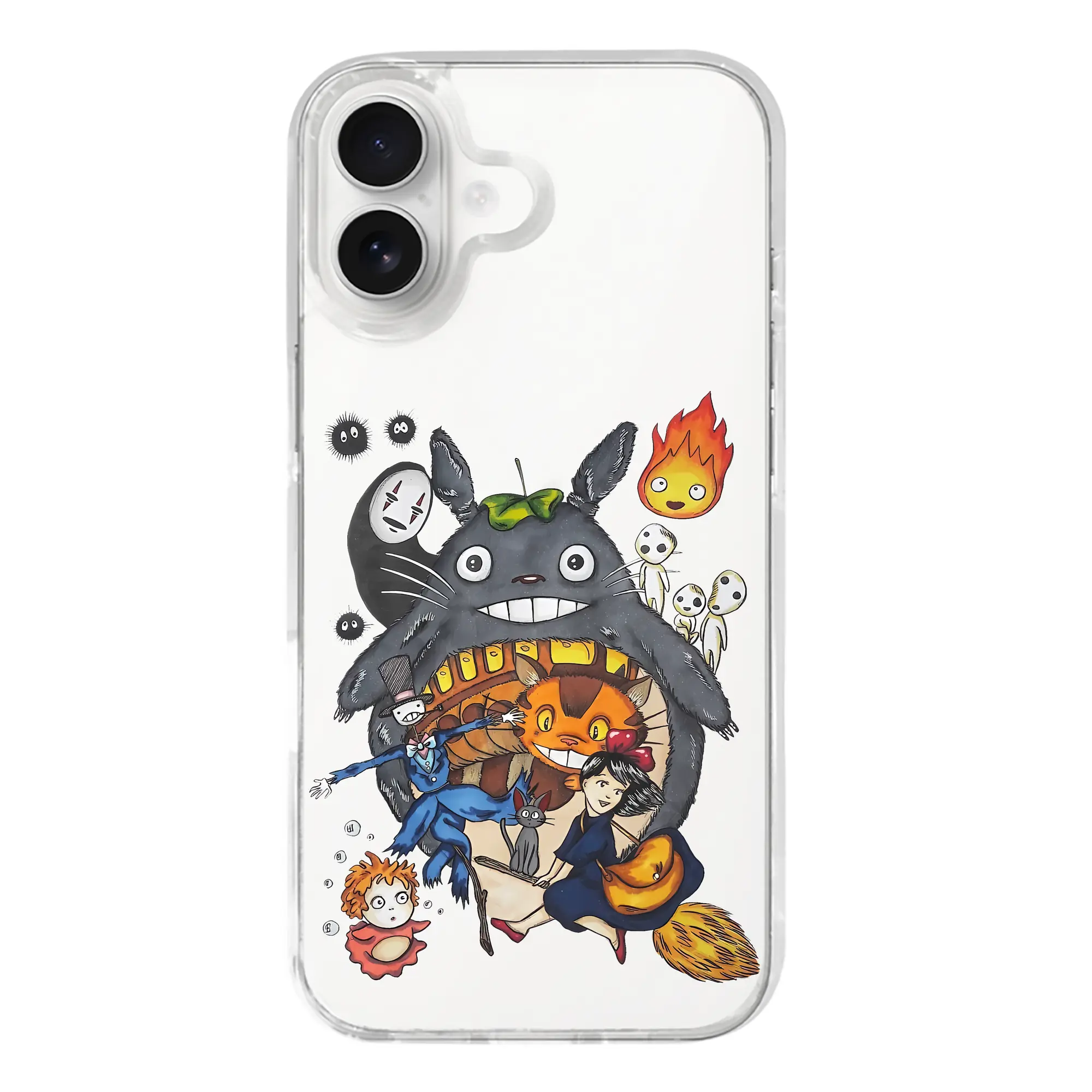 となりのトトロ グッズ トトロ - iPhone 17シリーズ 透明スマホケース – 薄型・耐衝撃・精密フィット保護カバー